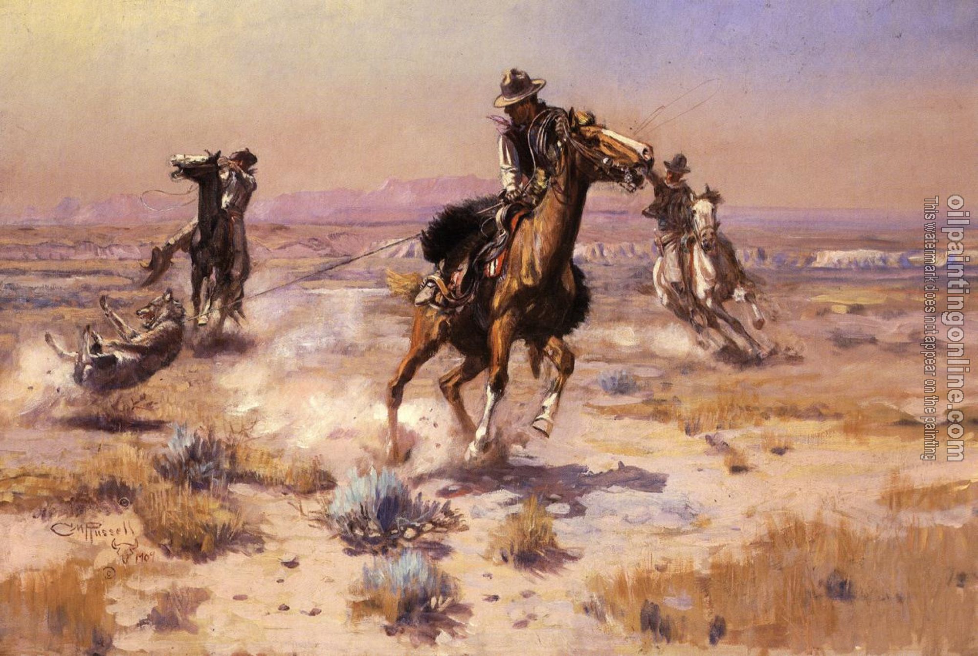 Charles Marion Russell - At Rope-s End